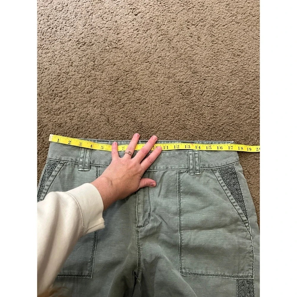 Sundance Womens Sage Green Linen Blend Pants Sz 12 - Picture 9 of 11
